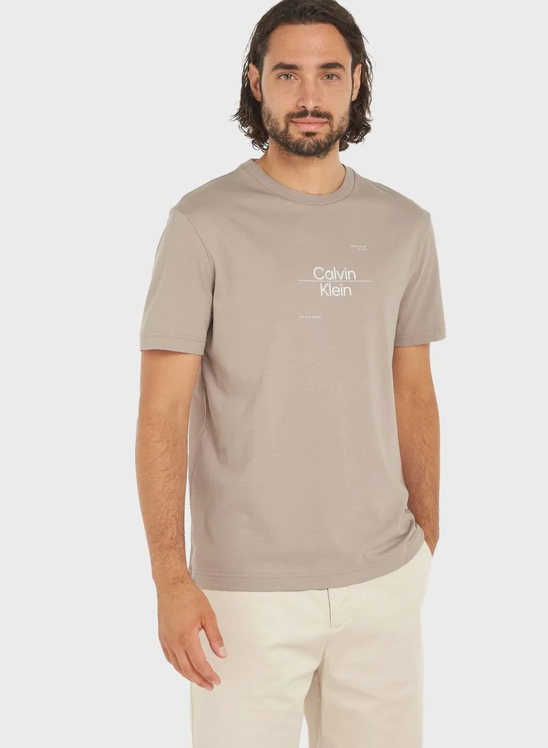 CALVIN KLEIN Logo Crew Neck T-Shirt