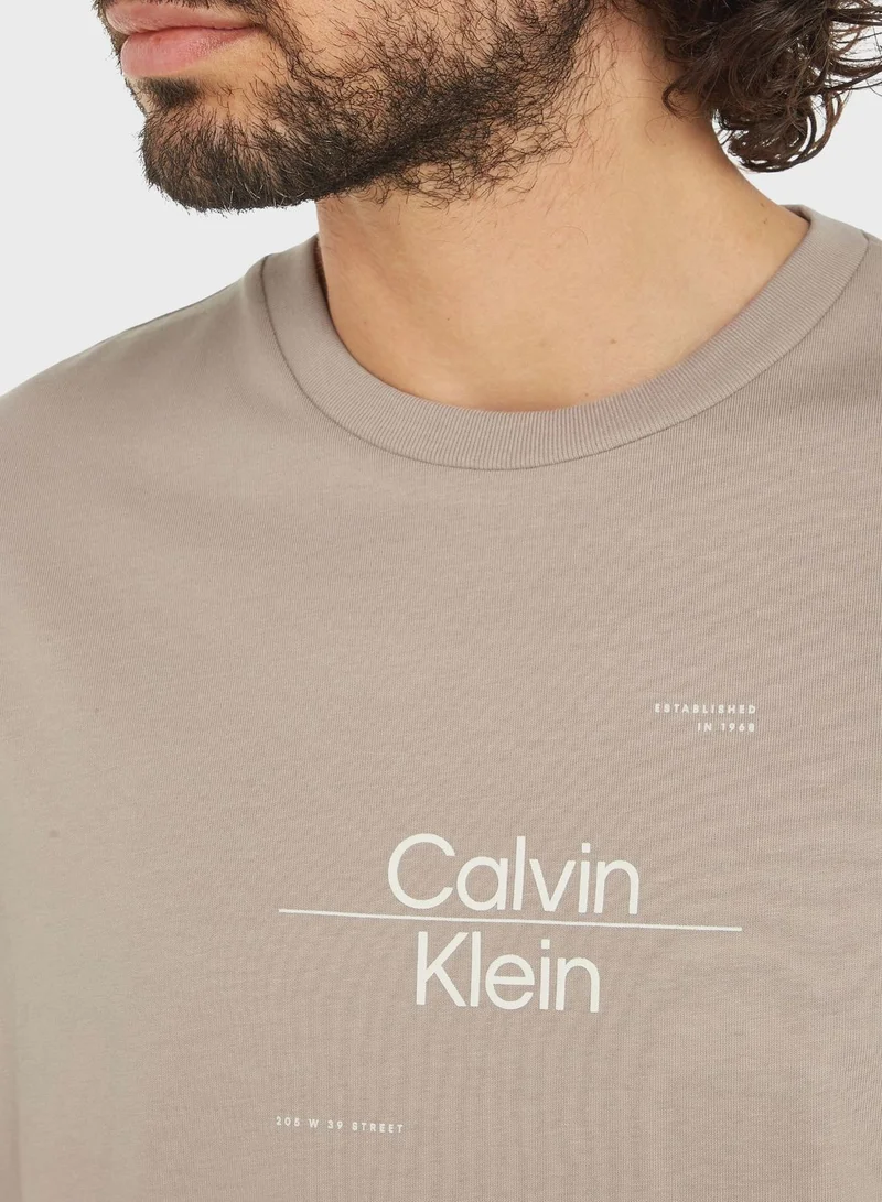 CALVIN KLEIN Logo Crew Neck T-Shirt