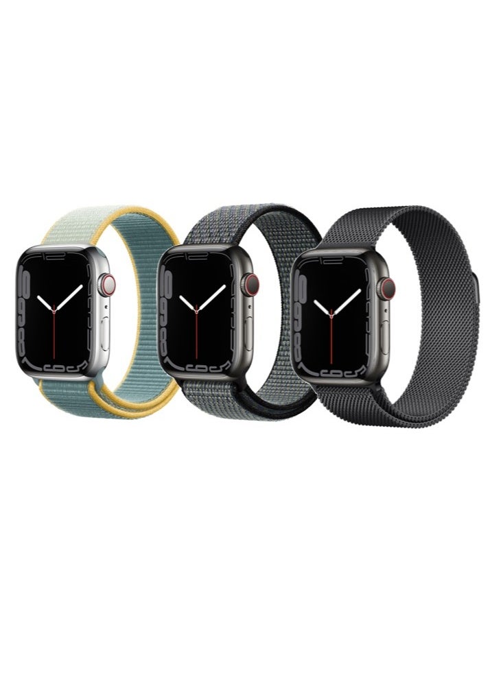 Perfii - 3pcs Apple Watch Strap 42/41/40/38mm Replacement for Apple Watch Series 10/9/8/7/6/5/4/SE - Image 1