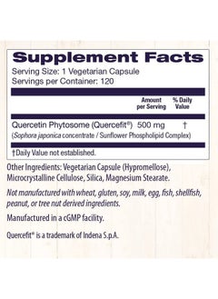 Healthy Origins Quercetin Phytosome 500 Mg (Quercefit High Bioavailability Immune Support Respiratory Support Vegan Nongmo Gluten Free) 120 Veggie Caps  - Image 5