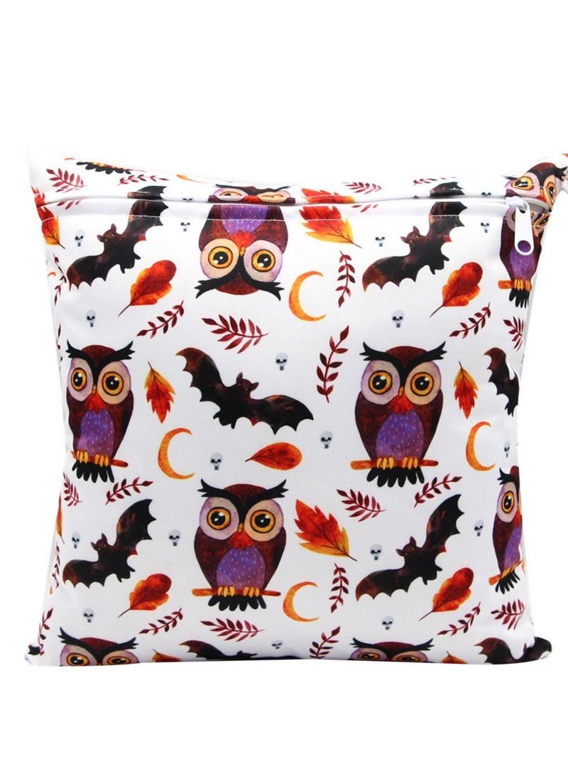 Asenappy Asenappy Cartoon Printed Stroller Single Zipper Car Hanging Bag Stroller Hanging Bag Multi-functional Diaper Storage Bag 