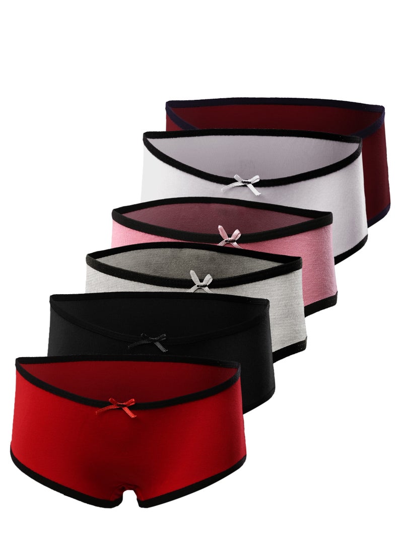 Mesery - Bundle Of Six Ultra Soft Hipster Panties - For Girls - Image 1