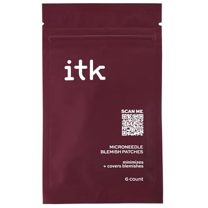 ITK Microneedle Blemish Pimple Patches with Aloe Vera - Blemish Spot Treatment - Reduces Appearance of Blemishes + Dark Spots - Soothes + Heals Skin - Oil-Free for All Skin Types - 6 Count Packet - Image 1