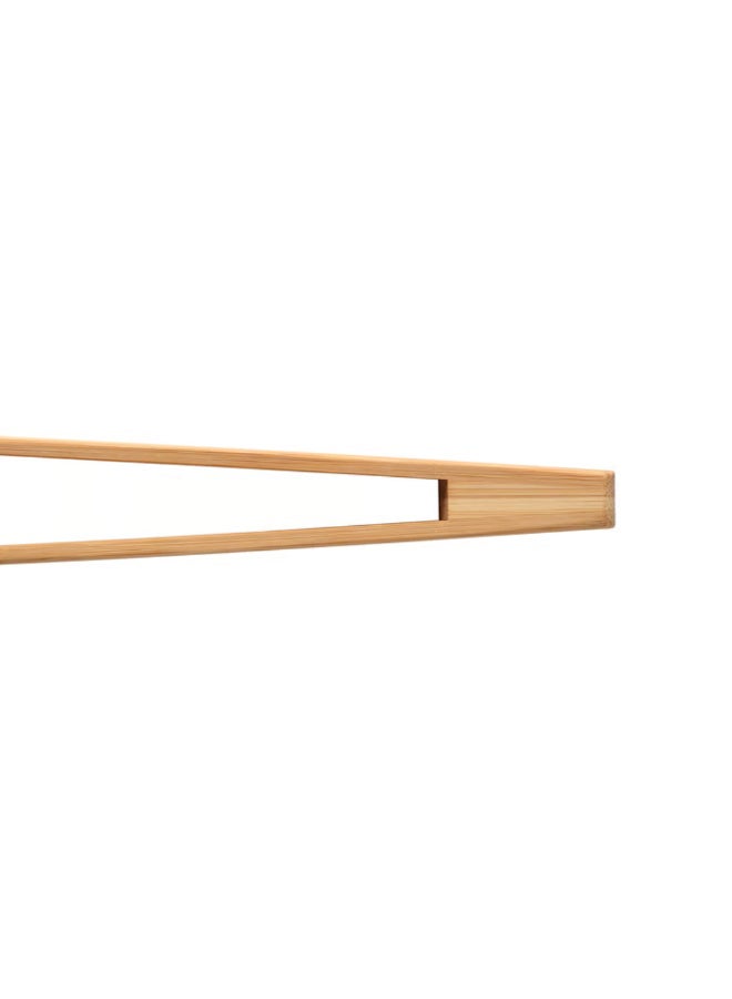 Bamboo Serving Tongs, Wooden Salad and Food Tongs, Eco-Friendly Durable Kitchen Utensil, Pack of 2 - Image 3