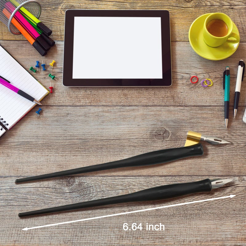 Zonon مجموعة أقلام الخط المائل من زونون تتضمن قلم خط مائل أو حامل مستقيم 2 في 1 مع 8 قطع من رؤوس الأقلام البديلة (2 مجموعة) - Image 5