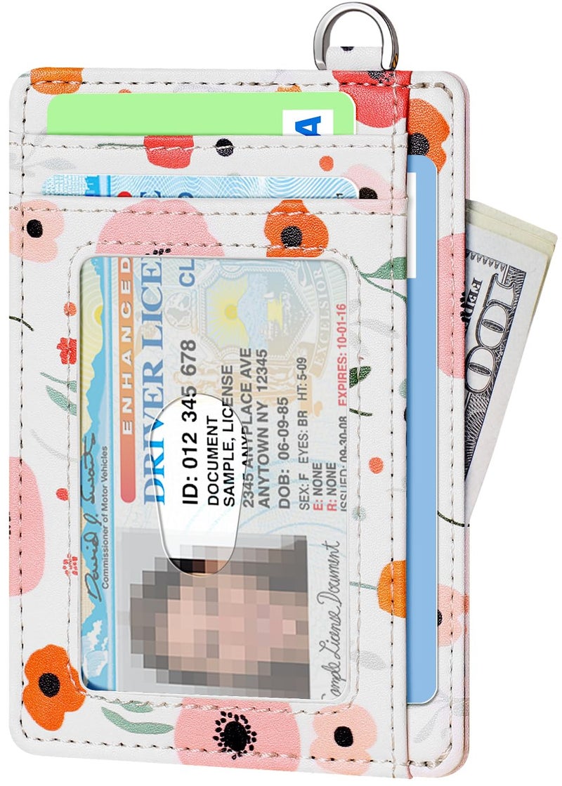 FurArt Slim Minimalist Wallet, Front Pocket Wallets, RFID Blocking, Credit Card Holder for Men-Floral - Image 2