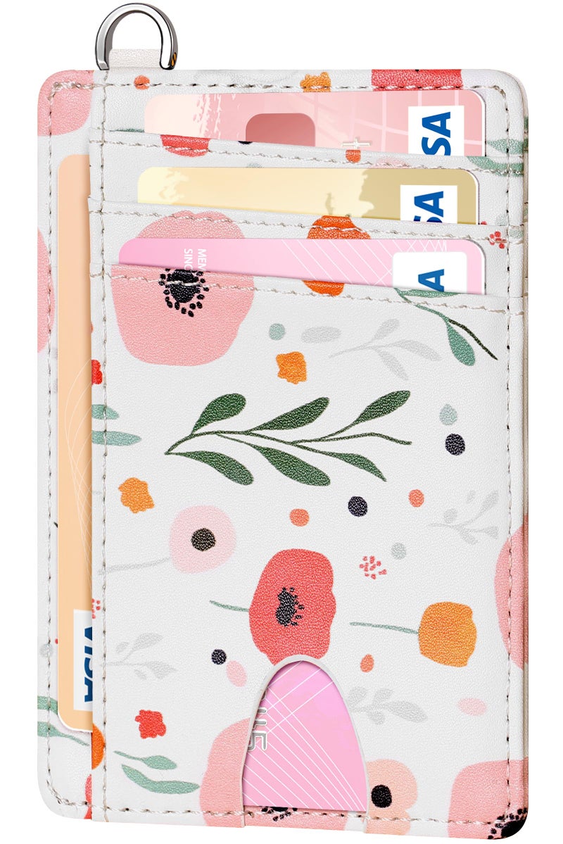 FurArt Slim Minimalist Wallet, Front Pocket Wallets, RFID Blocking, Credit Card Holder for Men-Floral - Image 1