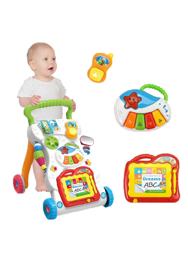 Goolsky 2 in 1 Sit to Stand Baby Walker with Music and Light, Push Toys for Toddlers 1-3 for Learning to Walk, Baby Walking Toys 6 to 12 Months for Infants Babies Toddlers Boys Girls  - Image 2