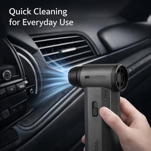 YOURKARTS.COM 2-in-1 Mini Turbo Air Blower & Vacuum Cleaner Fan 130000 RPM Powerful Air Duster | Portable Rechargeable Multi-Functional Cleaning Tool for Car, Computer, Home Use(air Blower f027) - Image 5