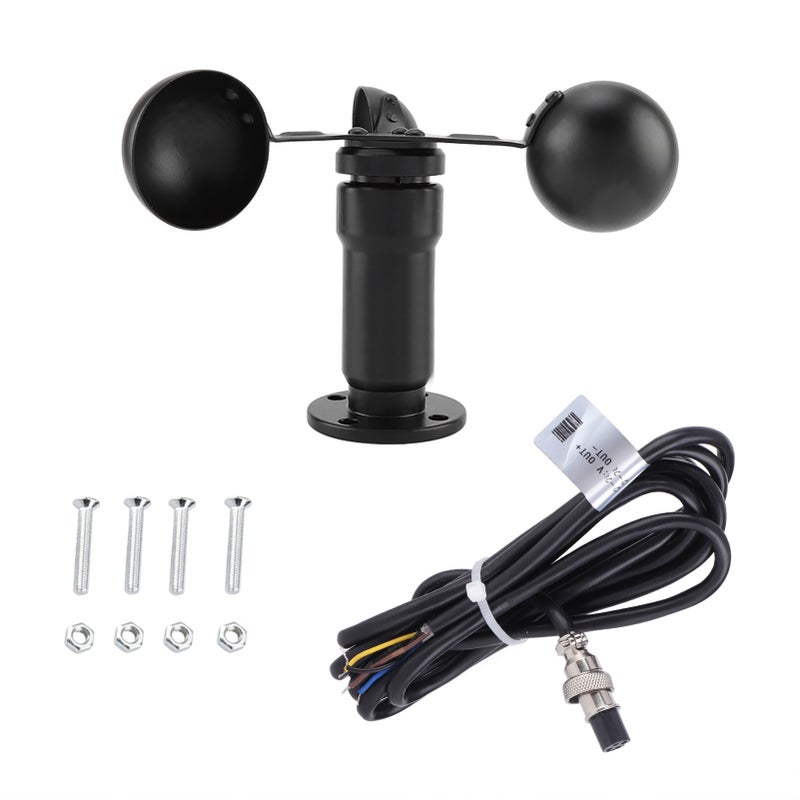 0‑5V Aluminum Alloy Wind Speed Sensor Anemometer Three Cups Wind Speed Detector - Image 1