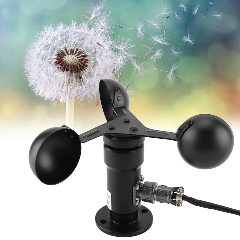 0‑5V Aluminum Alloy Wind Speed Sensor Anemometer Three Cups Wind Speed Detector - Image 3