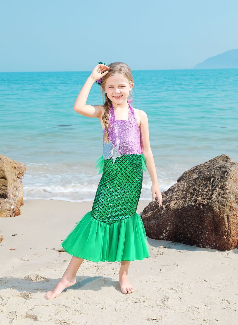 AUTOYSUR Girls Mermaid Costume Princess Dress Up - Image 2