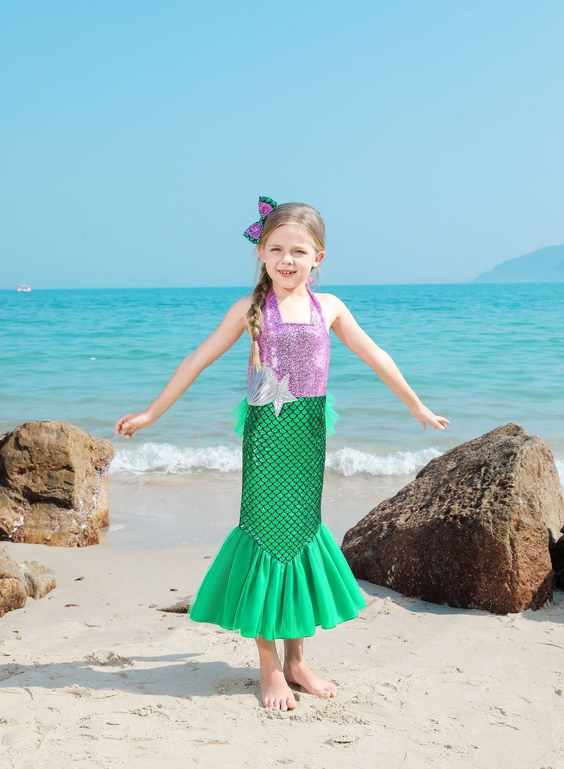 AUTOYSUR Girls Mermaid Costume Princess Dress Up - Image 3