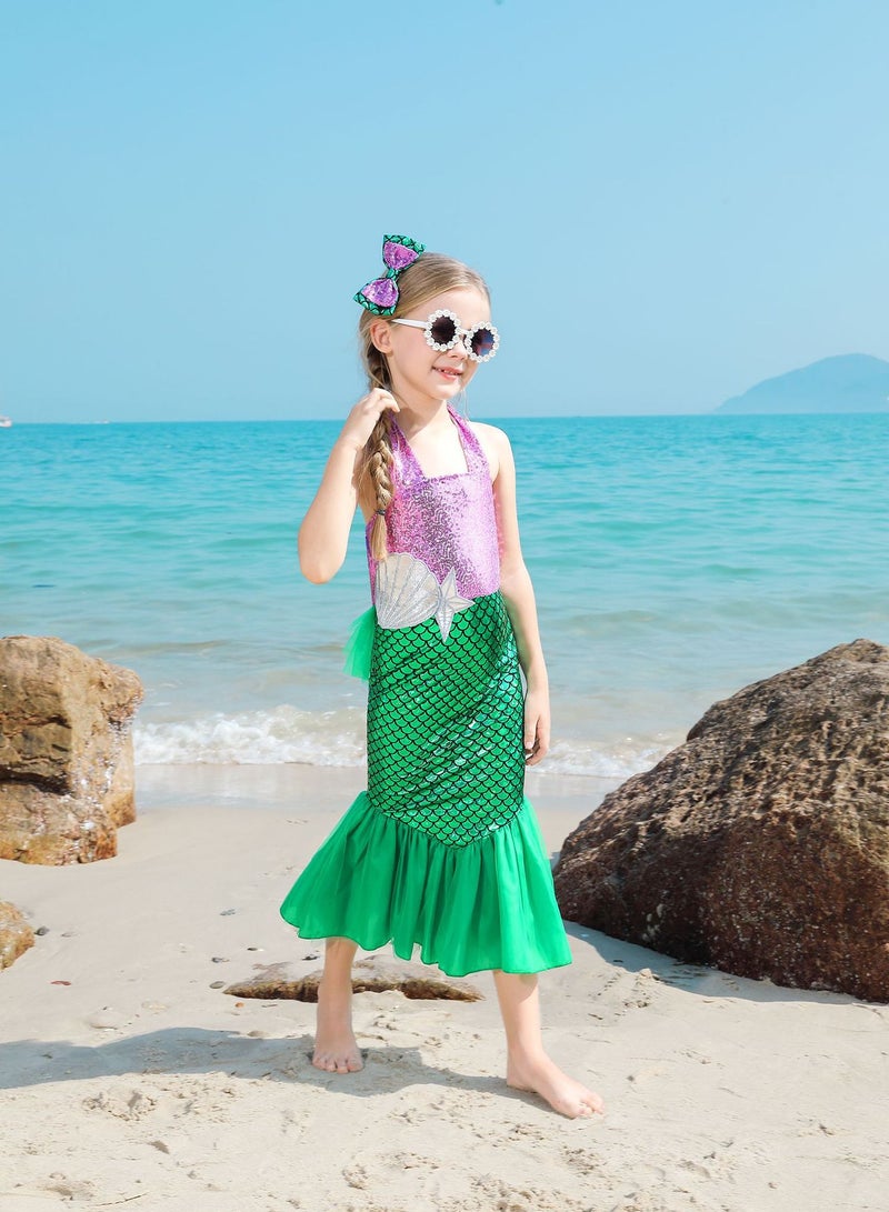 AUTOYSUR Girls Mermaid Costume Princess Dress Up - Image 4