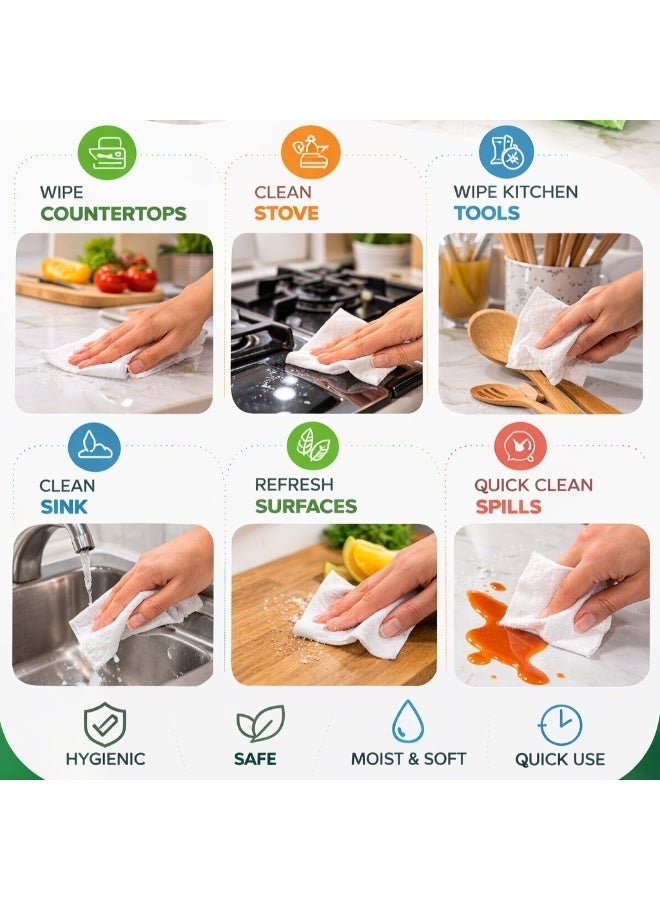 XATOES All purpose Cleaning Wipes, Baby-Wipes, 80 Sheets - Image 5