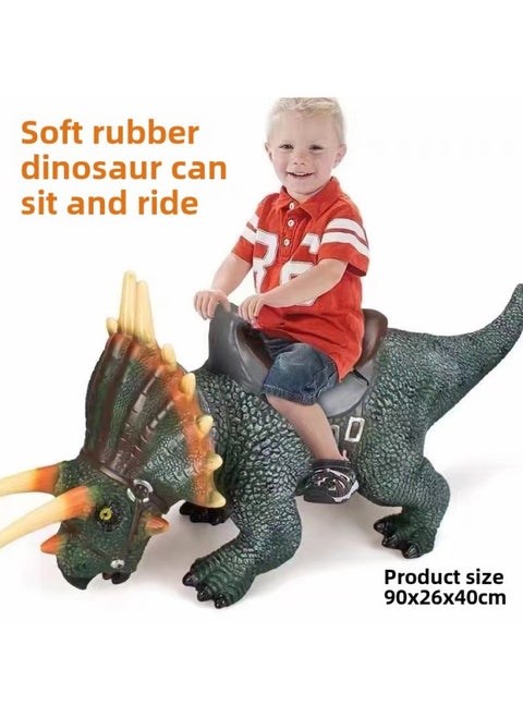 Toy Dinosaur Models Tyrannosaurus Rex Triceratops Pterosaur Pteranodon Allosaurus Stegosaurus Ankylosaurus Brachiosaurus-Color:(sits 30kg ) Retro Triceratops-Specifications:498 Story Edition