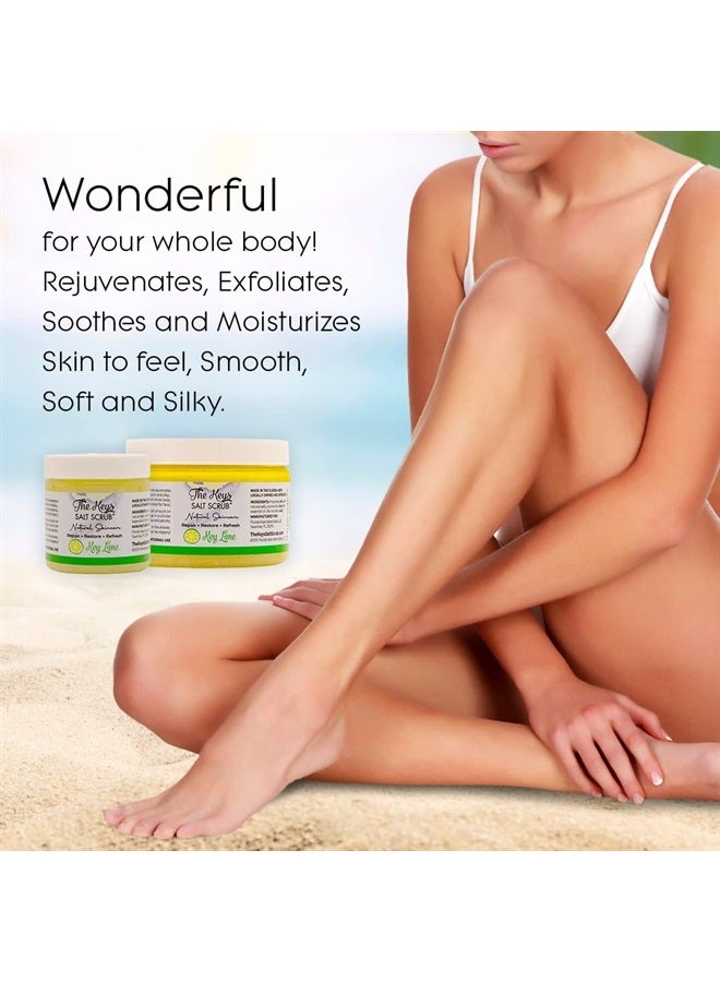 the keys salt scrub The Keys body Scrub - Made with Pure Florida Sea Salt Organic Essential Oils & Nutrients - Exfoliating Body Scrub with Wooden Spoon, scrub for feet, hands, and body (Key Lime, 12 oz). - Image 5