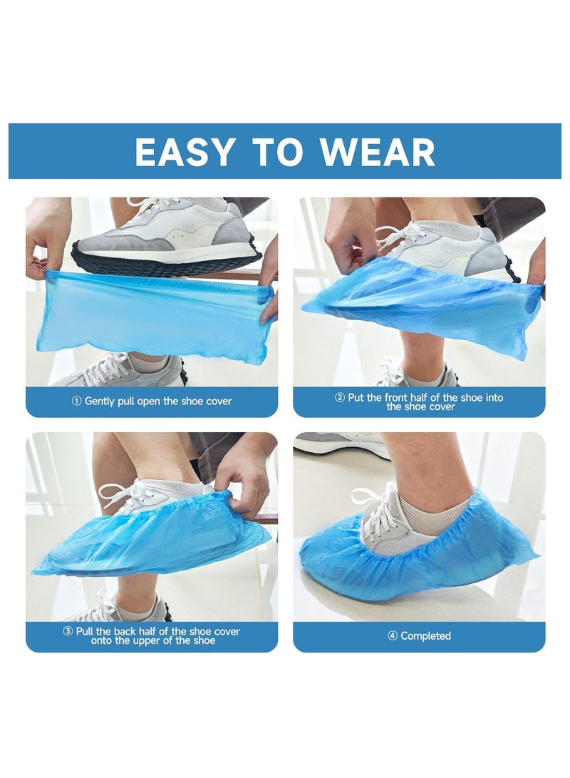 Shoe Covers Disposable Non Slip -100 Pack(50 pairs) 15.7'' Hygienic Waterproof Foot Booties Covers Recyclable Shoe Booties Covers for Indoors, Fits Up to US Men's 11 & US Women's 13 - Image 2