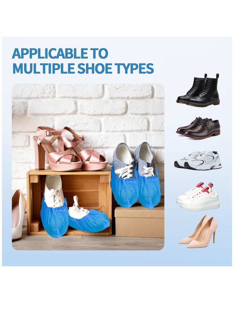 Shoe Covers Disposable Non Slip -100 Pack(50 pairs) 15.7'' Hygienic Waterproof Foot Booties Covers Recyclable Shoe Booties Covers for Indoors, Fits Up to US Men's 11 & US Women's 13 - Image 3