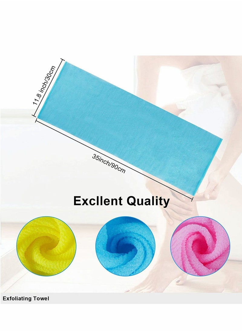 NIBEMINENT - Bath Washcloth, Exfoliating Washcloth Towel 4PCS, Nylon Beauty Skin Wash Sponge, Back Scrubber Washer for Shower, Body Scrub Rag Brush Loofah Exfoliator Exfoliation - Image 1