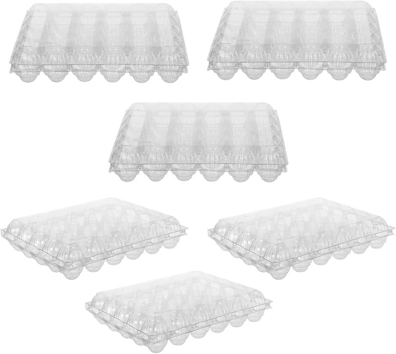 6Pcs Clear Plastic Storage Container With Lid Organizer Box For Refrigerator And Outdoor Use - Image 1