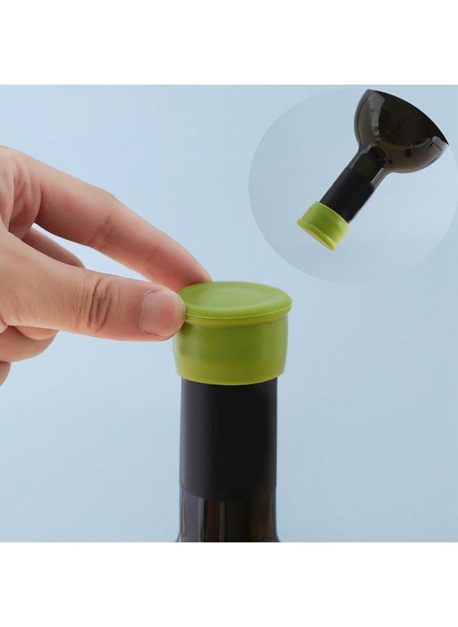 Thoraya - Silicone Wine Stopper Airtight Reusable Beer Bottle Cover Wine Bottle Stopper Wine Saver - Image 1