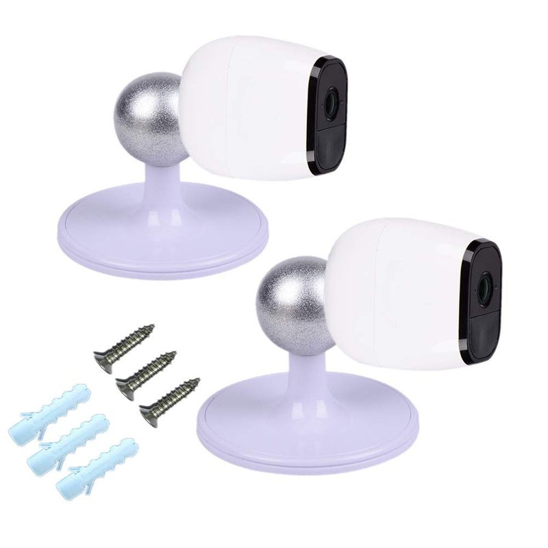 Haoyou Table Ceiling Mounts Compatible with Magnetic Arlo/Arlo Pro/Arlo Pro 2 Camera (2 Pack White) - Image 1