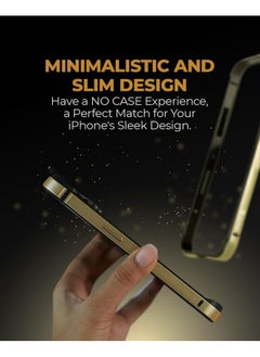Raegr RAEGR iPhone 15 Pro Max Case | Anodized Aluminum Bumper | Supports Mag-Safe Wireless Charging | Edge Armor Protective Minimal Case Designed for iPhone 15 Pro Max (6.7-Inch) (2023) - Gold RG10532  - Image 4