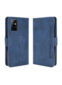 Case Cover For For Infinix Note 8 / X692 Wallet Style Skin Feel Calf Pattern Leather Case with Separate Card Slots(Blue)