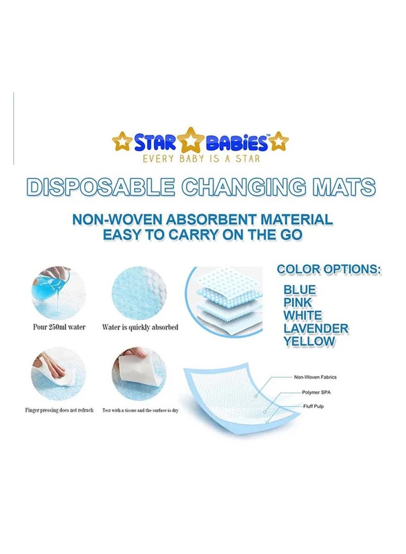 A to Z - Disposable Changing Mat size (45cm x 60cm) Large- Premium Quality for Baby Soft Ultra Absorbent Waterproof - Pack of 130 - Blue - Image 3