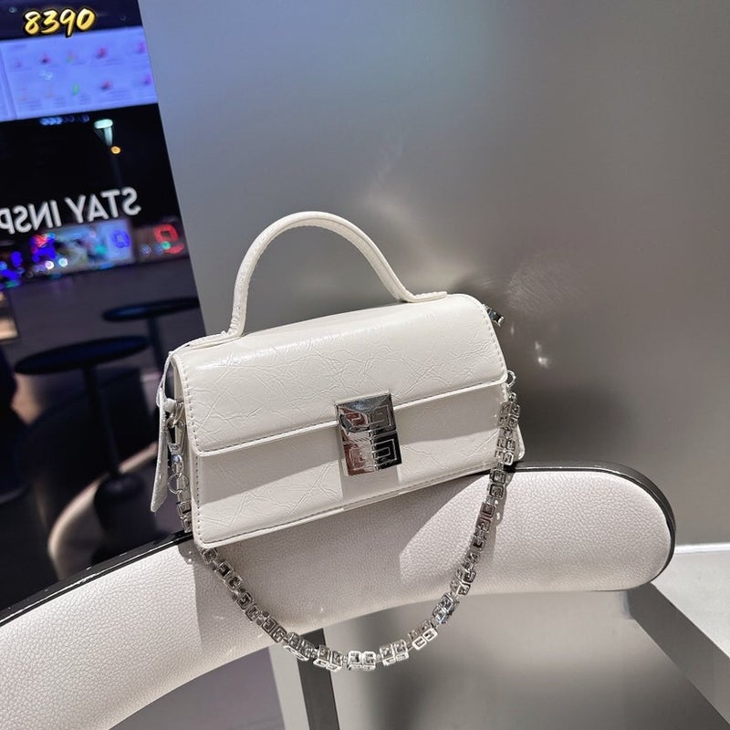 High-End Accessible Luxury Handheld Small Square Bag 2024 Korean Style Chain Armpit Bag Women'S Shoulder Crossbody Bag - Image 1