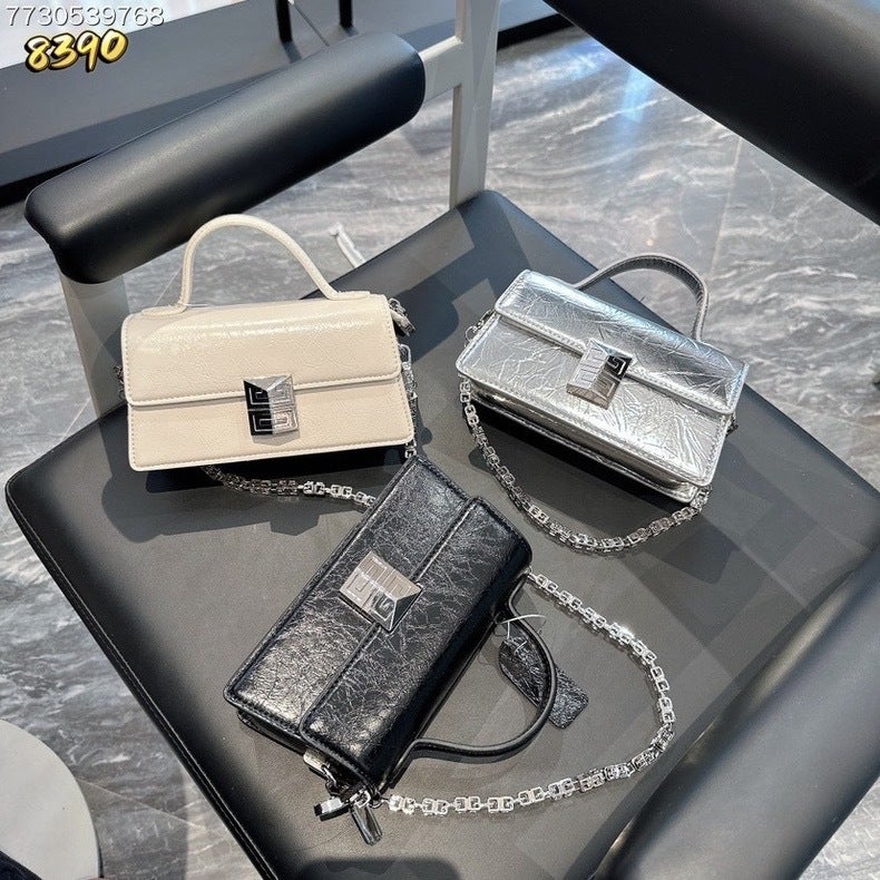 High-End Accessible Luxury Handheld Small Square Bag 2024 Korean Style Chain Armpit Bag Women'S Shoulder Crossbody Bag - Image 3