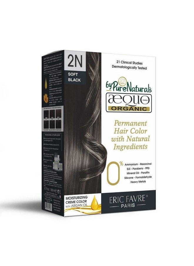 byPurenaturals Aequo Organic Cream Hair Colour 2N Soft Black For Men And Women200 Ml; Natural Long Lasting Permanent Color For Hair Beard & Mustache; 100% Grey Coverage; Ppd & Ammonia Free  - Image 2