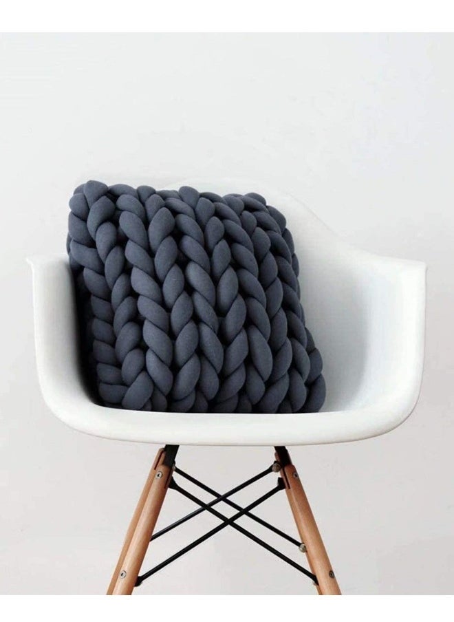 Arm Knitting Yarn for Chunky Braided Knot Throw Blanket DIY Soft Extra Cotton Washable, Bulky Giant Yarn for Weave Craft Crochet Sofa Blanket Pillow Pet Bed 3CM W  36Feet L, 1.1LB