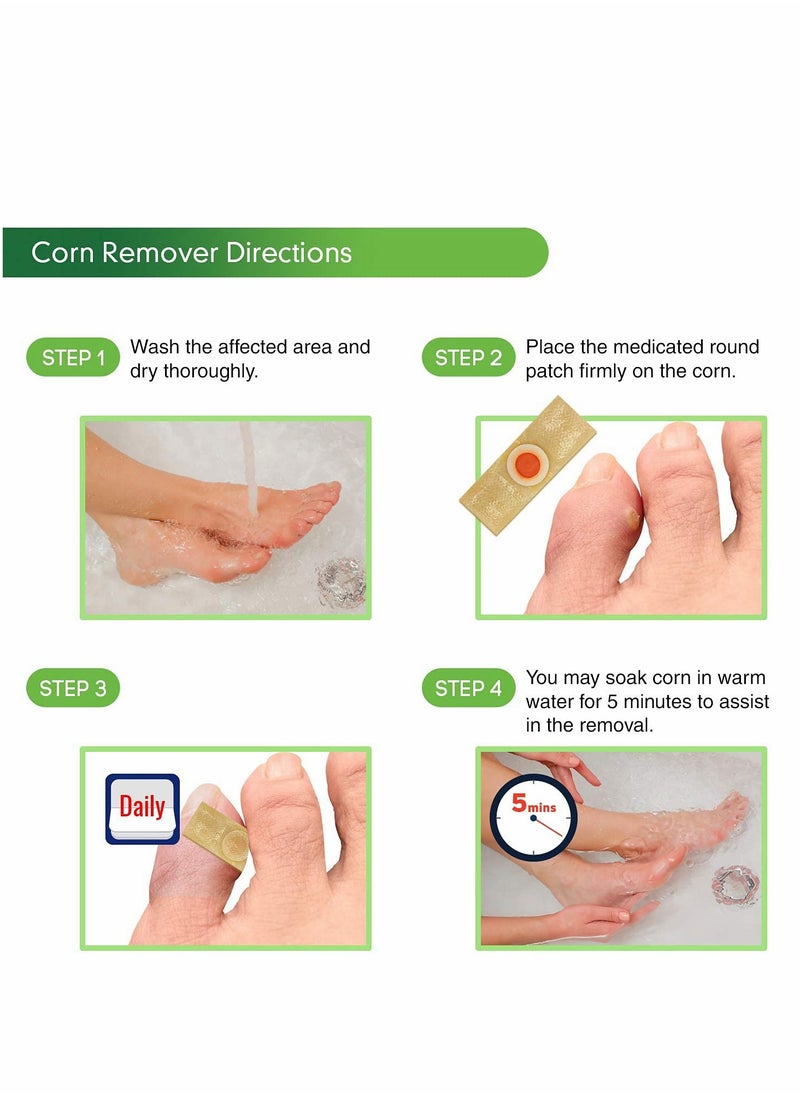 SYOSI - Corn Remover, 24 Corn Remover Pads, Toe Corn and Callus Removal, Corn Treatment Pads, Best Corn Remover Pads for Foot Corn Removal, 24 Pads - Image 1