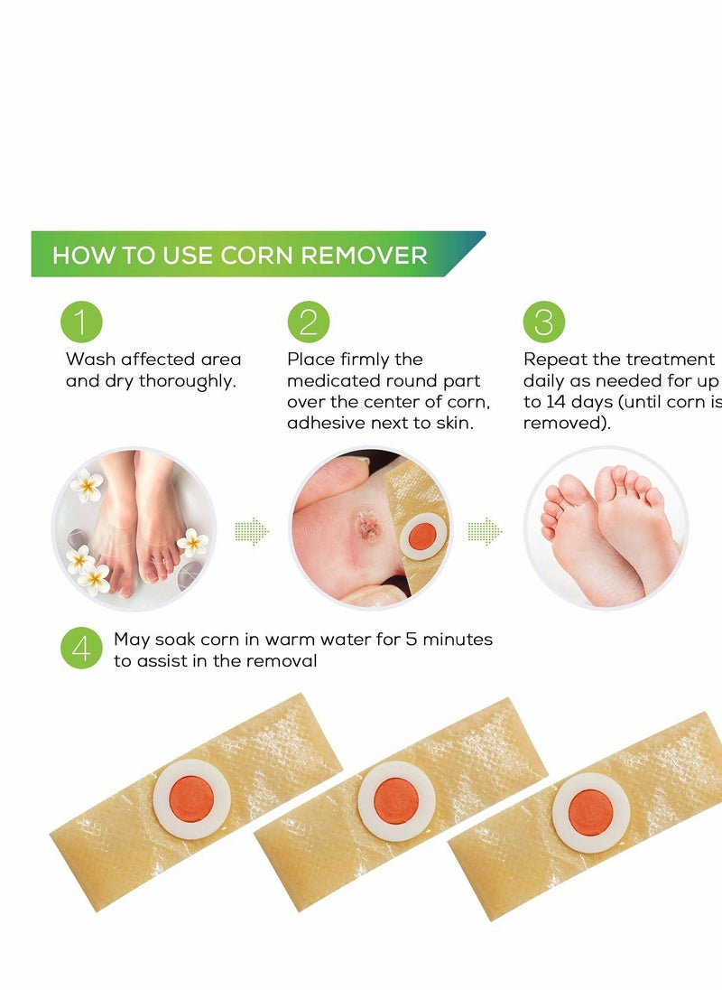 SYOSI - Corn Remover, 24 Corn Remover Pads, Toe Corn and Callus Removal, Corn Treatment Pads, Best Corn Remover Pads for Foot Corn Removal, 24 Pads - Image 1
