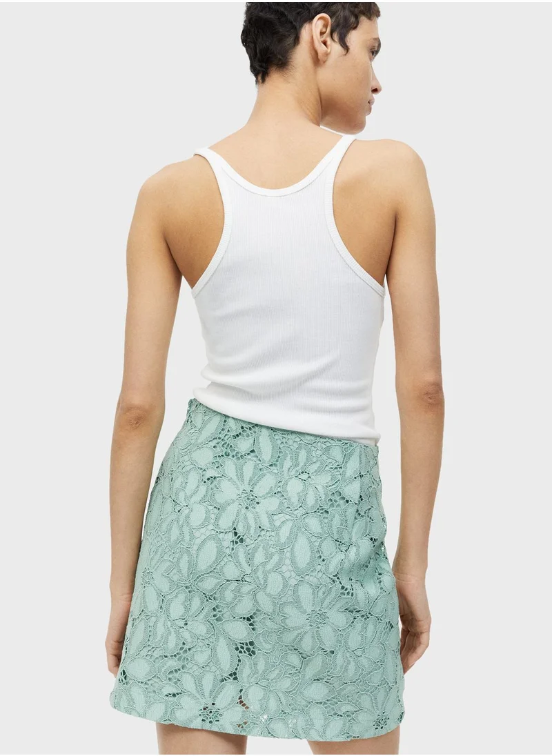 H&M High Waist Lace Detail Skirt