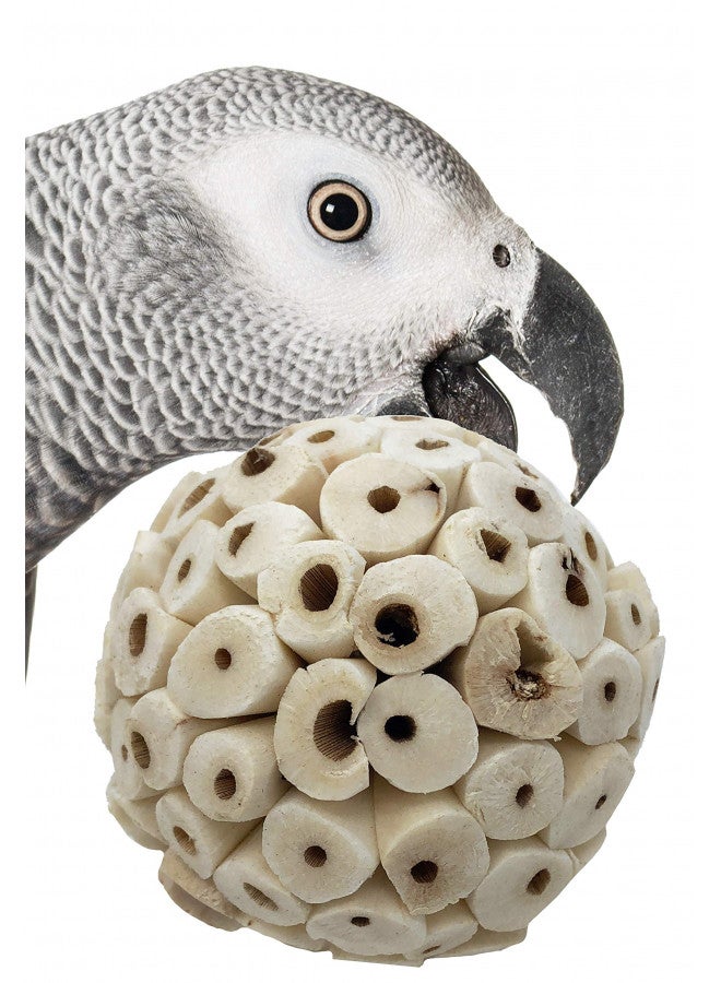 Bonka Bird Toys Bonka Bird Toys 1214 pk3 Sola Atta Balls Foot Beak Chew Forage Natural Organic Small Pet Ball - Image 1