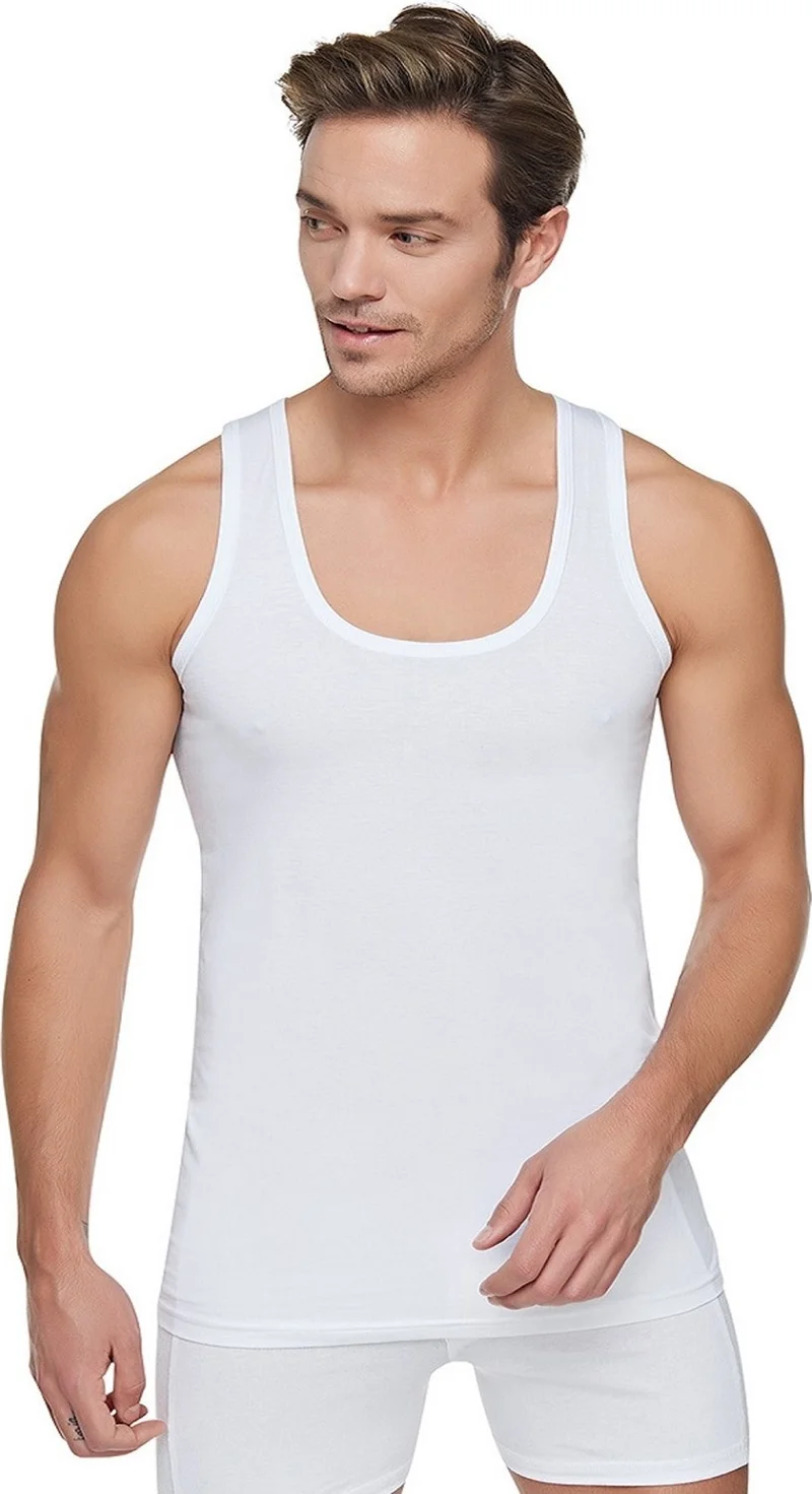توتكو 4 Pieces Combed Cotton Men's Undershirt Battal 0101