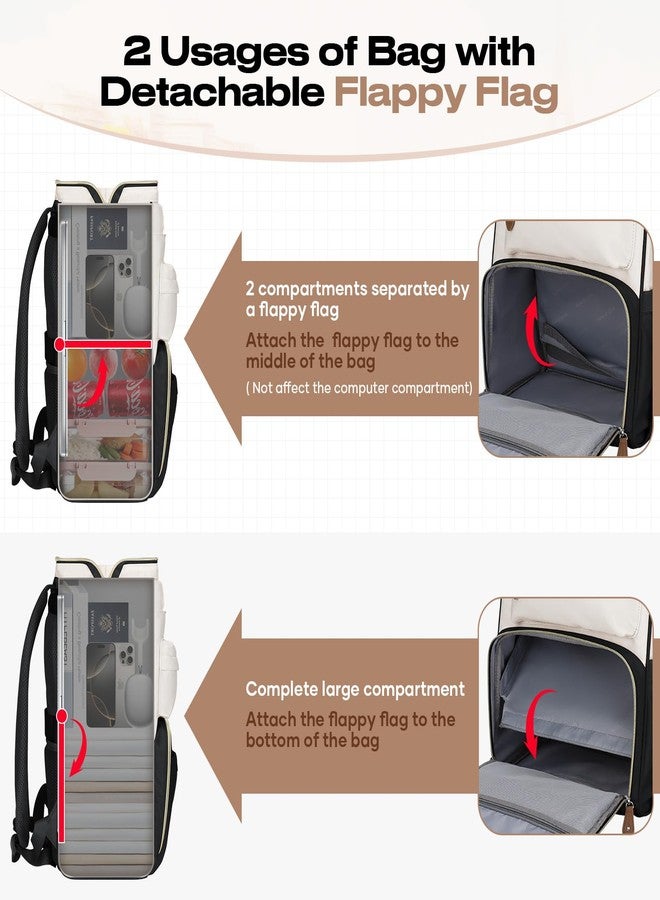 Maelstrom Travel Backpack with Lunch Box (Black-Beige) - Image 2