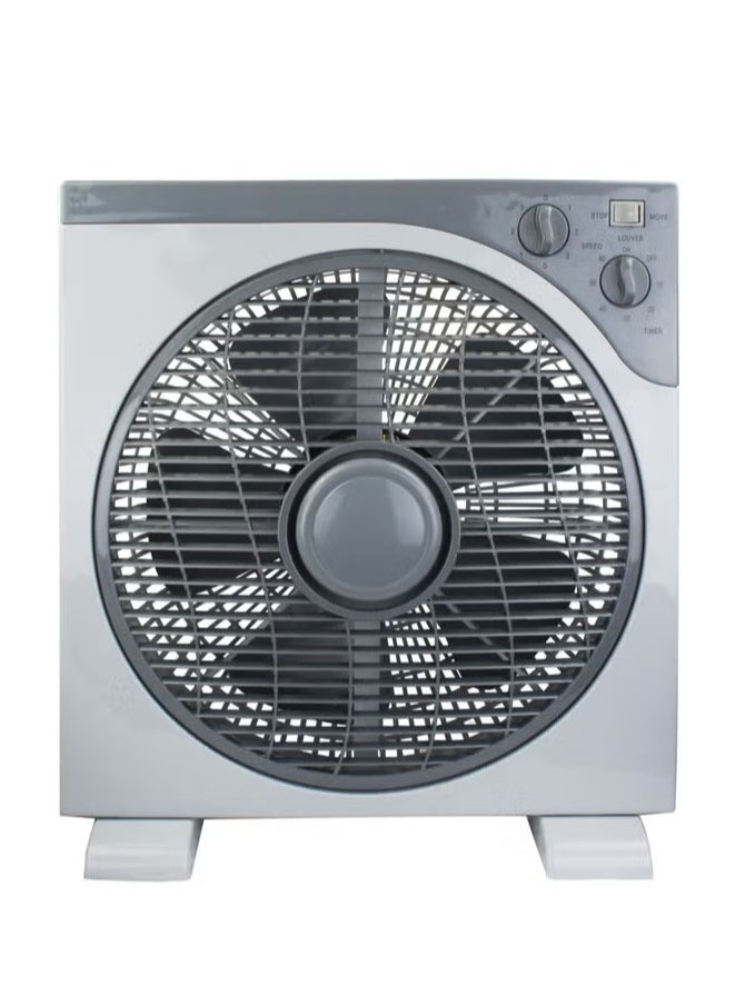 Generic Table Fan With Timer, 5 PP Blades, 3 Speeds, Rotating Grill, 60-Min Timer, Energy-Efficient, Child Safe Personal Desk Fan, Ideal For Office, And Home 31049 Grey 