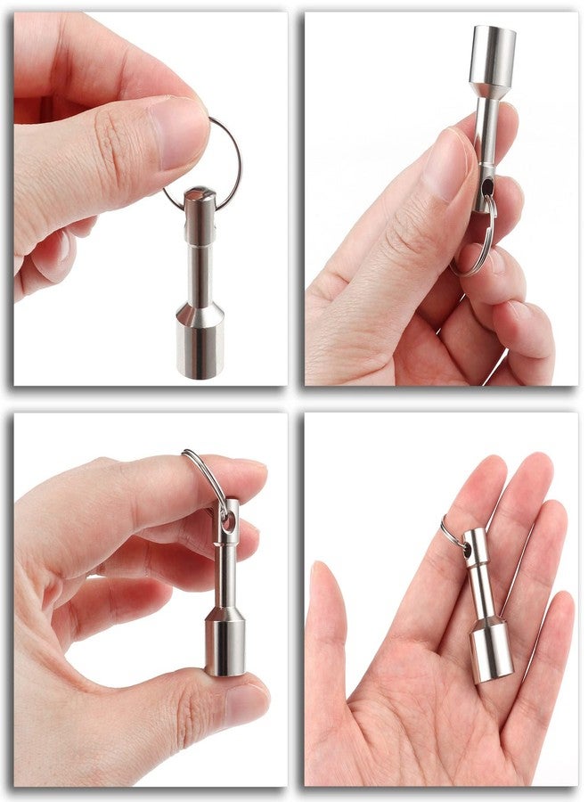 WELLZEER Keychain Magnet for Testing Brass, Pocket Magnets for Purse with Strong Magnetic Rare Earth Neodymium,Gold,Silver, Jewelry, Metals Test Magnet and Hanging Keys Holder WELLZEER (2PACK-D17mm-Silver) - Image 4