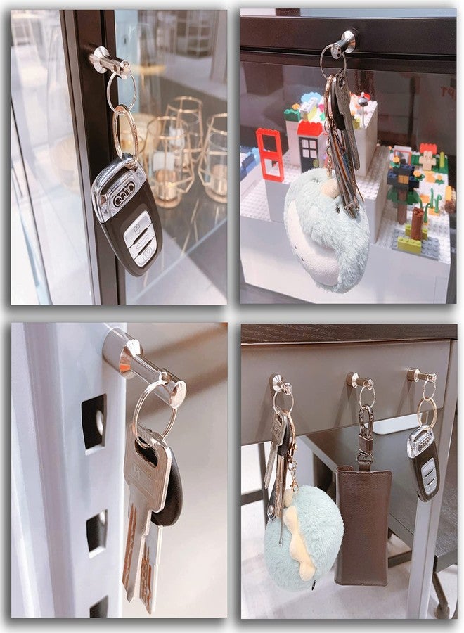 WELLZEER Keychain Magnet for Testing Brass, Pocket Magnets for Purse with Strong Magnetic Rare Earth Neodymium,Gold,Silver, Jewelry, Metals Test Magnet and Hanging Keys Holder WELLZEER (2PACK-D17mm-Silver) - Image 5