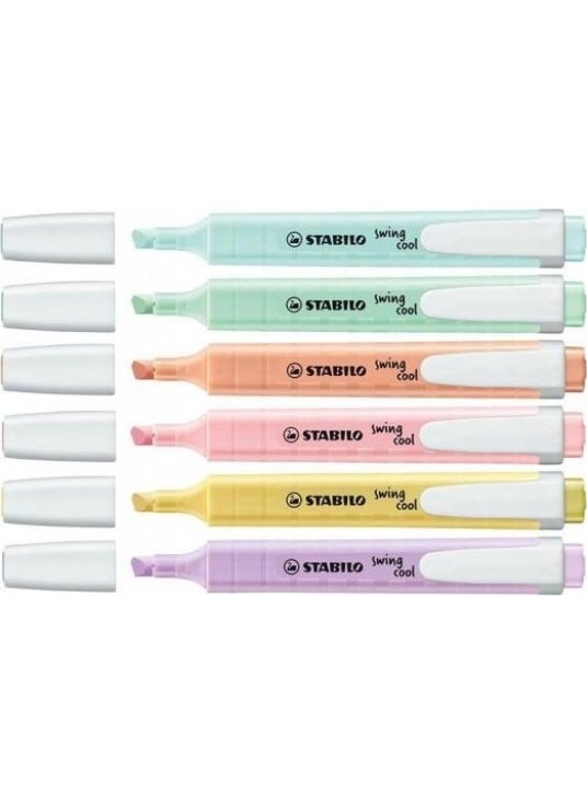 STABILO - Swing Cool 6 Pcs Pastel Marker Pen - Image 1