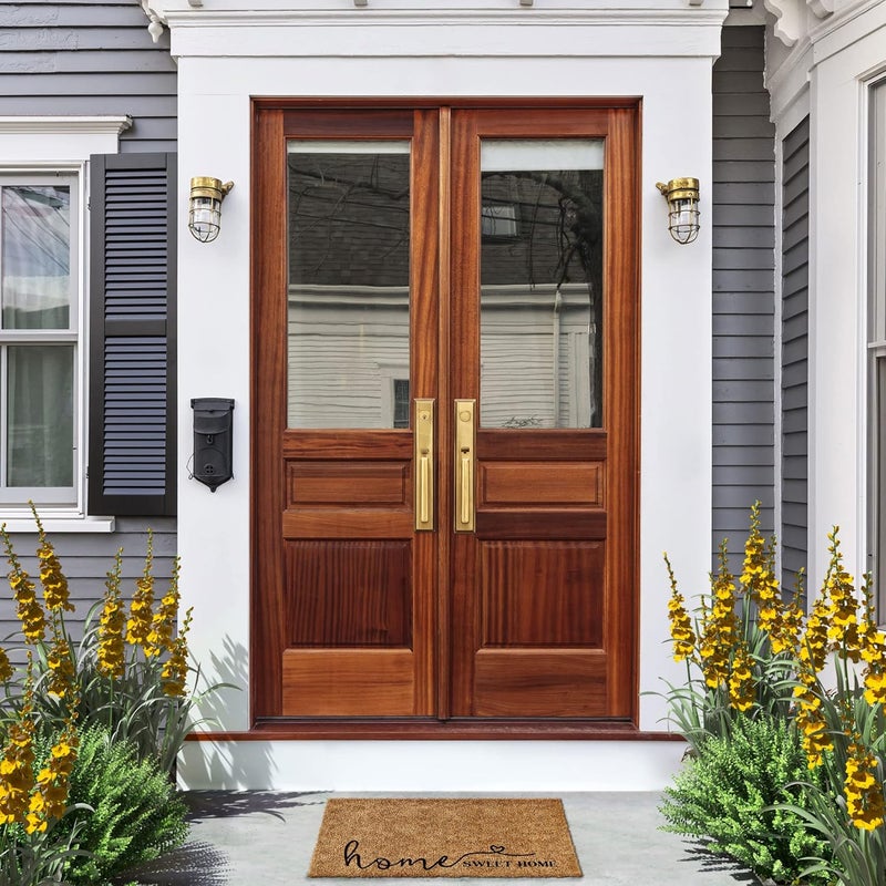 BARNYARD DESIGNS 'Home Sweet Home' Doormat Welcome Mat for Outdoors, Large Front Door Entrance Mat, 30x17, Brown - Image 4