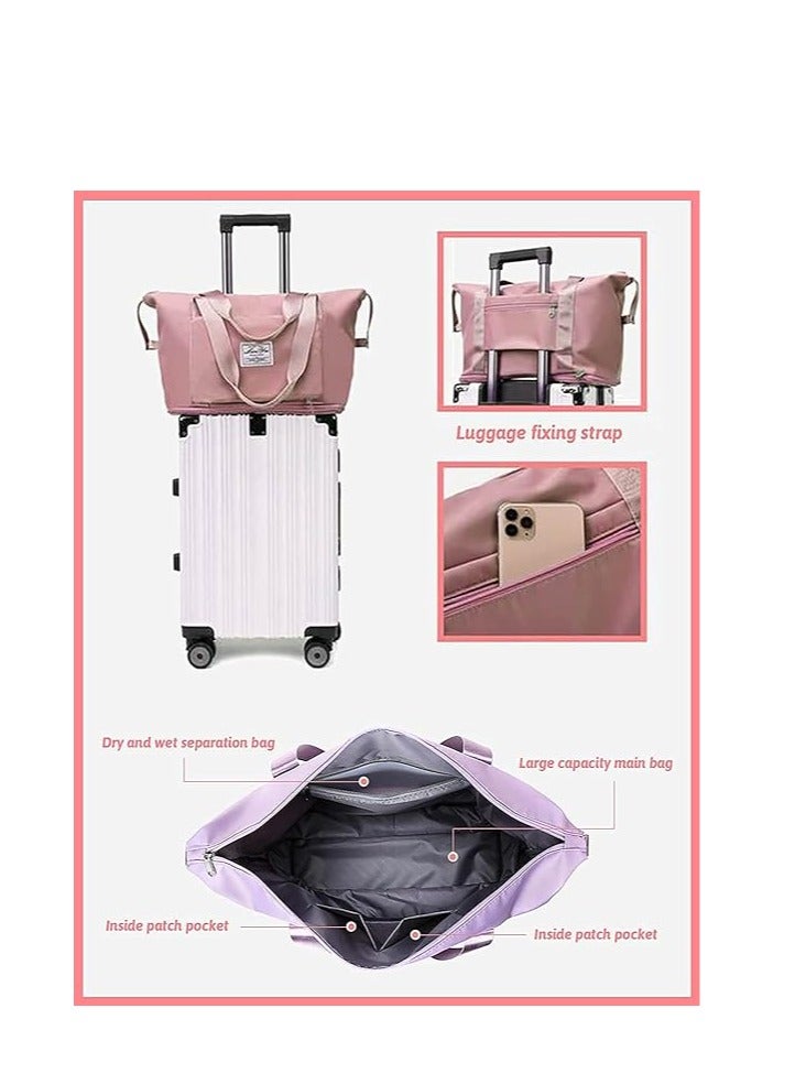 Cool Baby COOLBABY Upgraded Large Capacity Foldable Duffel Bag, Collapsible Travel Bag, Portable Travel Bag, Lightweight, Waterproof, Oxford Cloth for Sports, Gym, Vacation  - Image 4