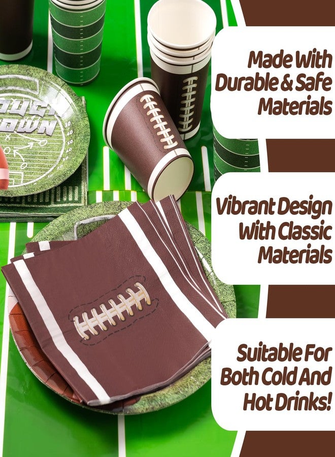 DMIGHT Football Party Decorations 2024, 100 Pcs Super Football Theme Party Supplies Set, Plate, Tablecloth, Cup, Napkin and Banner, Serve 24 - Image 4