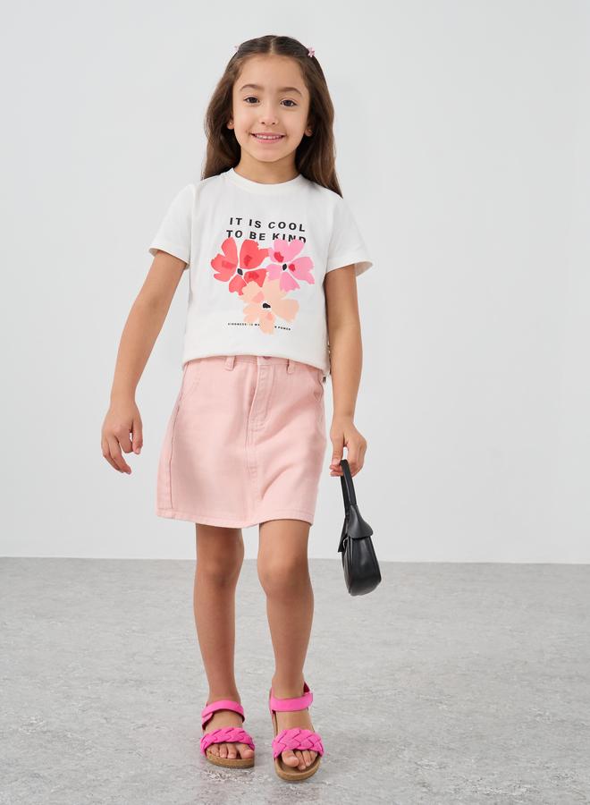 ستايلي تنورة جينز قصيرة بجيوب - Image 2