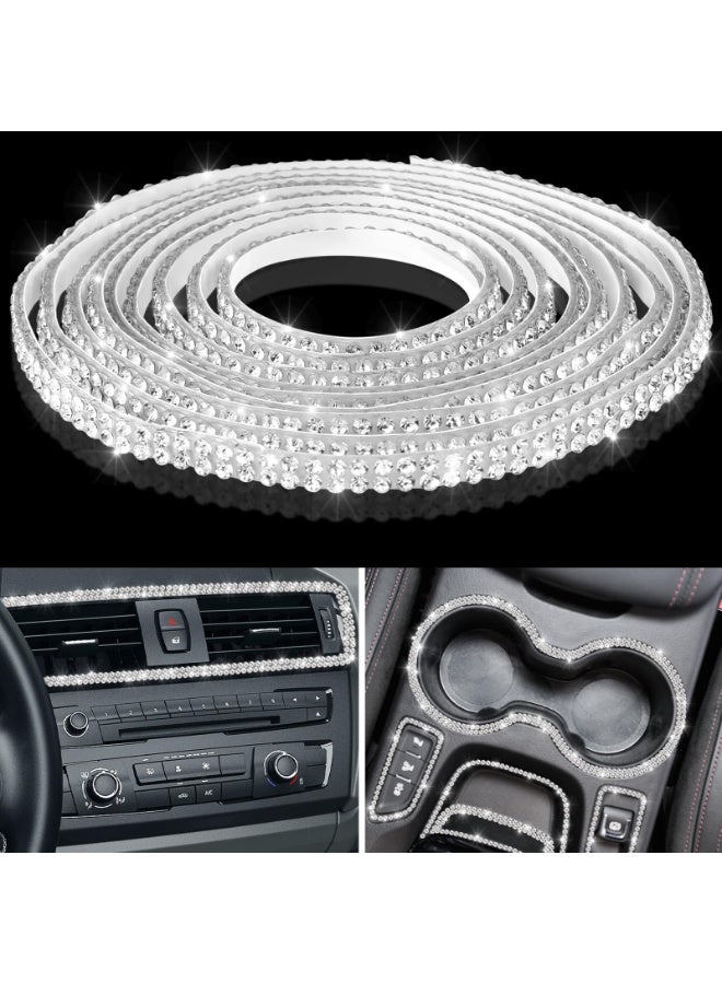 YUFAN 5M Bling Car Stickers Car Trim Self Adhesive Bling Car Decoration Car Accessories for Women Car Dashboard Decorations Rhinestone DIY Car Accessories Bling Car Stickers for for Interior Exterior Decor - Image 1