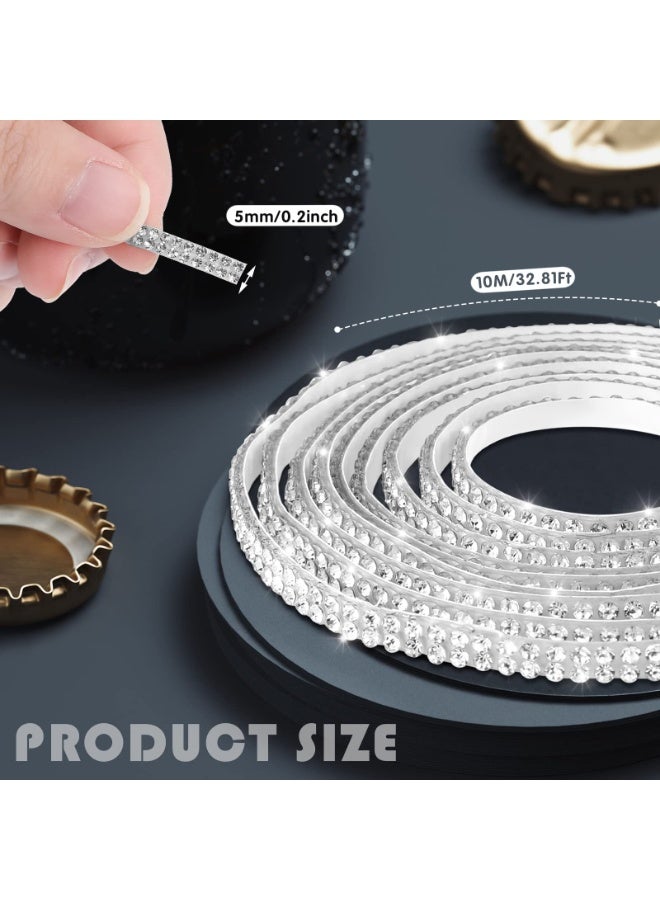 YUFAN 5M Bling Car Stickers Car Trim Self Adhesive Bling Car Decoration Car Accessories for Women Car Dashboard Decorations Rhinestone DIY Car Accessories Bling Car Stickers for for Interior Exterior Decor - Image 2